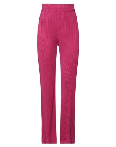 Haveone Woman Pants Fuchsia Size M Viscose, Nylon, Polyester In Pink