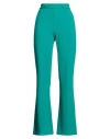 Haveone Woman Pants Green Size S Polyester, Elastane