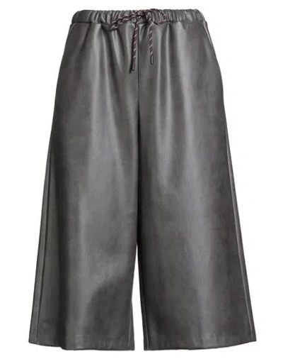 Haveone Woman Pants Grey Size M Polyester, Polyurethane In Gray