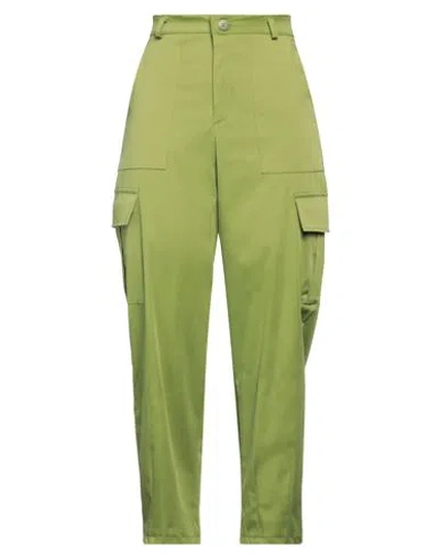Haveone Woman Pants Lime Green Size Xs Polyester, Cotton, Elastane