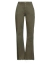 HAVEONE HAVEONE WOMAN PANTS MILITARY GREEN SIZE L COTTON