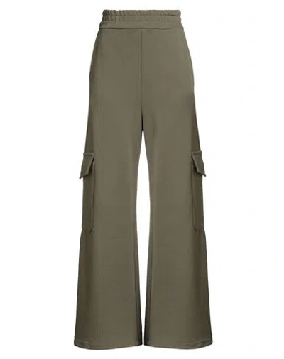 Haveone Woman Pants Military Green Size Xs Cotton In Multi