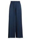 Haveone Woman Pants Navy Size S Viscose In Blue