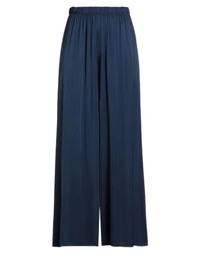 Haveone Woman Pants Navy Size S Viscose In Blue