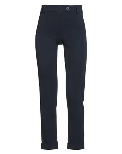 Haveone Woman Pants Navy Size Xs Polyester, Elastane In Blue
