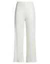 Haveone Woman Pants Off White Size M Viscose, Polyester, Polyamide, Elastane In White