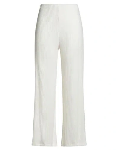 Haveone Woman Pants Off White Size M Viscose, Polyester, Polyamide, Elastane