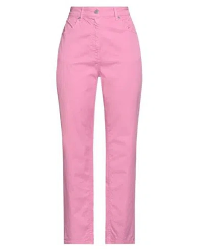 Haveone Woman Pants Pink Size L Cotton, Elastane