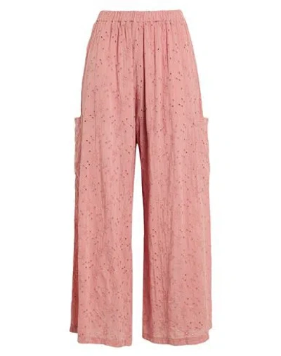 Haveone Woman Pants Pink Size M Cotton