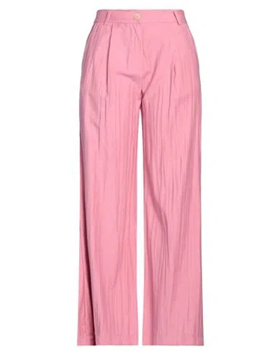 Haveone Woman Pants Pink Size S Viscose, Polyester