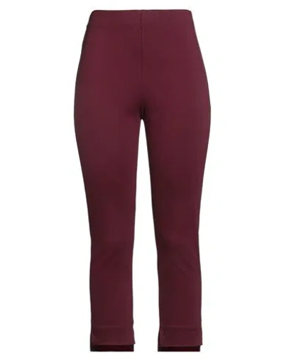 Haveone Woman Pants Plum Size M Viscose, Polyamide, Elastane In Purple