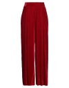 Haveone Woman Pants Red Size M Polyester In Red