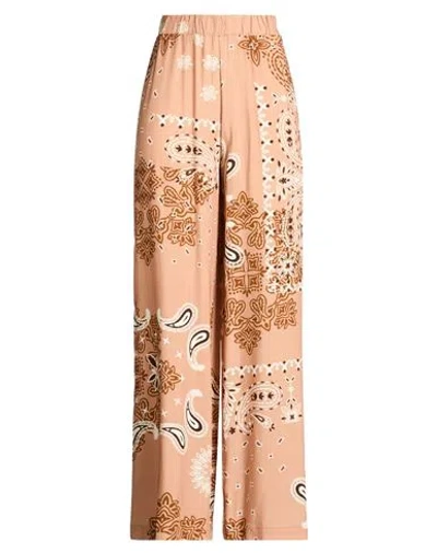 Haveone Woman Pants Sand Size M Viscose In Brown
