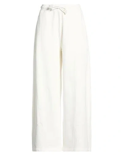 Haveone Woman Pants White Size S Cotton
