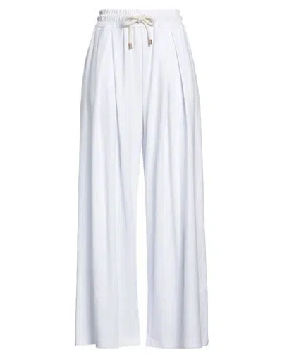 Haveone Woman Pants White Size S Cotton, Elastane