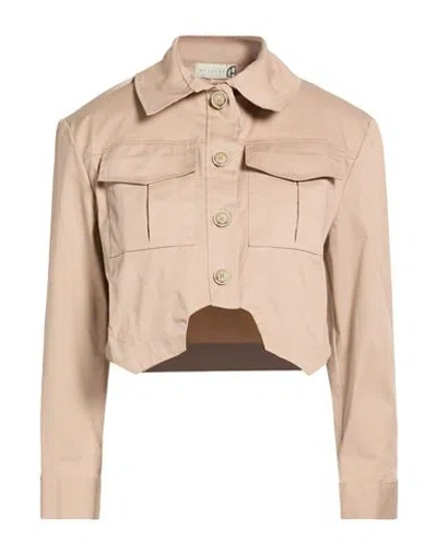 Haveone Woman Shirt Beige Size M Cotton, Elastane In Brown