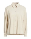 Haveone Woman Shirt Beige Size M Viscose, Metal, Polyamide, Elastane In Beige