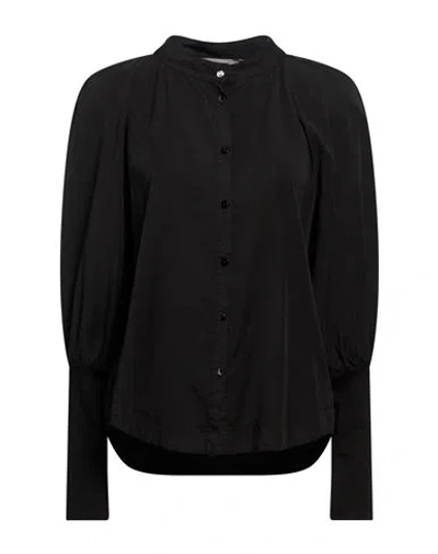 Haveone Woman Shirt Black Size M Tencel, Cotton, Elastane