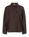Haveone Woman Shirt Brown Size M Polyester, Viscose, Elastane In Brown