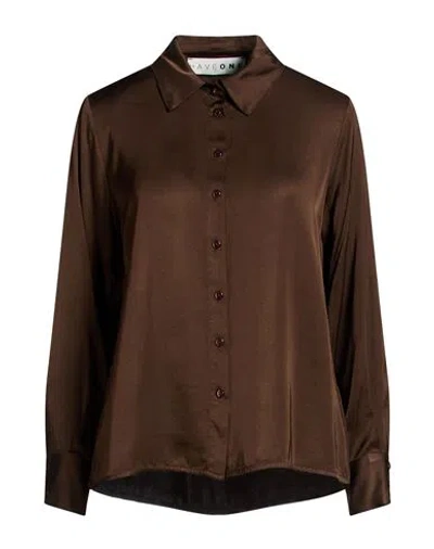Haveone Woman Shirt Brown Size M Viscose