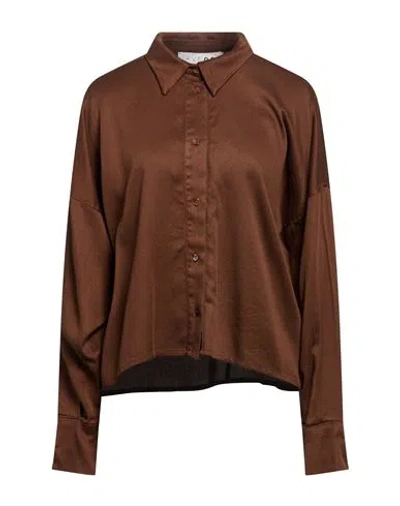 Haveone Woman Shirt Camel Size M Lyocell In Brown
