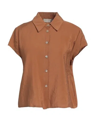 Haveone Woman Shirt Camel Size M Modal, Polyester In Beige
