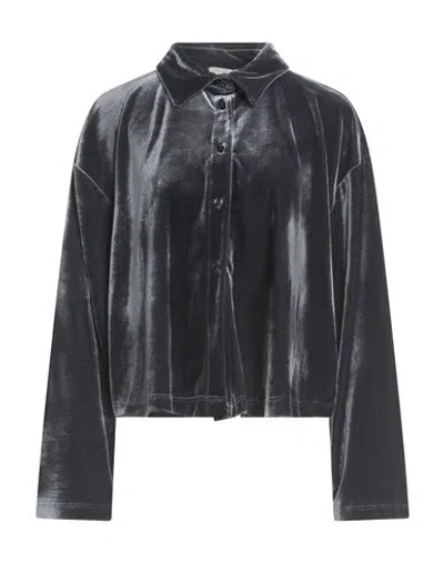 Haveone Woman Shirt Charcoal Size M Polyester, Elastane In Gray