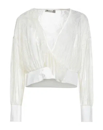Haveone Woman Shirt Cream Size M Polyamide, Cotton In White