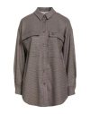 Haveone Woman Shirt Dark Brown Size M Polyester, Viscose, Elastic Fibres In Brown