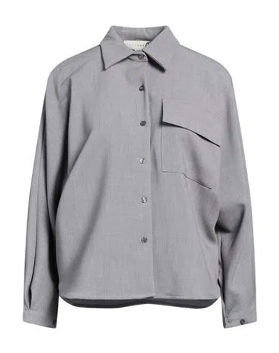 Haveone Woman Shirt Grey Size M Polyester, Viscose, Elastane