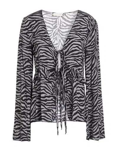 Haveone Woman Shirt Grey Size M Viscose In Gray