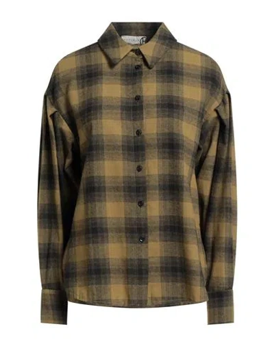 Haveone Woman Shirt Military Green Size M Cotton, Polyester In Gray
