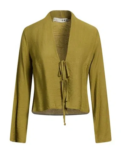 Haveone Woman Shirt Military Green Size S Viscose, Nylon
