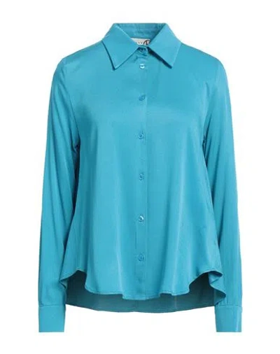 Haveone Woman Shirt Pastel Blue Size M Viscose