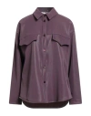 Haveone Woman Shirt Plum Size S Polyester, Polyurethane In Purple