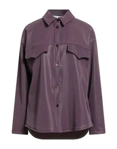 Haveone Woman Shirt Plum Size S Polyester, Polyurethane In Purple