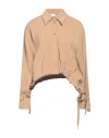 Haveone Woman Shirt Sand Size M Modal, Polyester In Beige