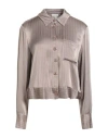Haveone Woman Shirt Taupe Size M Rayon, Polyester In Brown