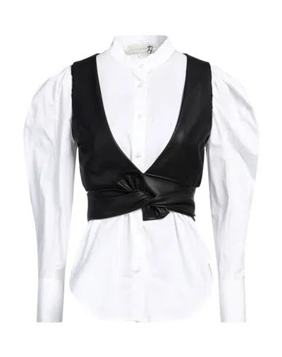 Haveone Woman Shirt White Size M Cotton, Elastic Fibres