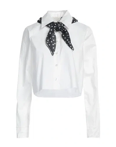 Haveone Woman Shirt White Size M Cotton, Polyester