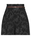 Haveone Woman Shorts & Bermuda Shorts Black Size S Cotton, Lurex In Black