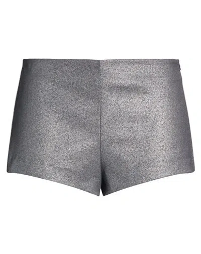Haveone Woman Shorts & Bermuda Shorts Grey Size M Polyester, Viscose, Elastane In Gray