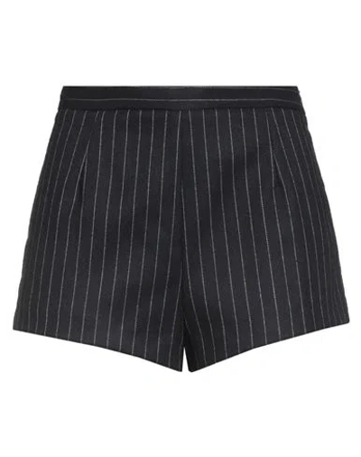 Haveone Woman Shorts & Bermuda Shorts Midnight Blue Size M Polyester, Viscose, Elastane In Black