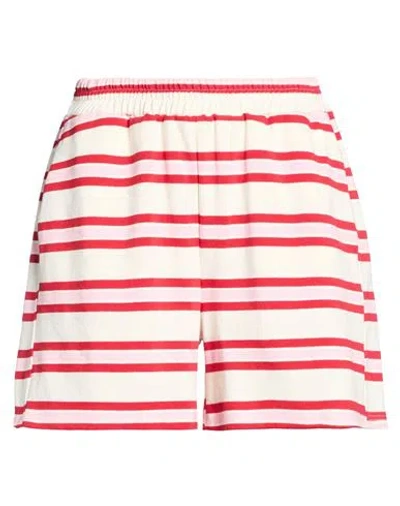 Haveone Woman Shorts & Bermuda Shorts Red Size M Cotton, Polyester, Elastane