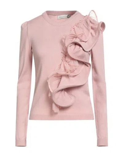 Haveone Woman Sweater Antique Rose Size Onesize Viscose, Polyester, Polyamide In Neutral