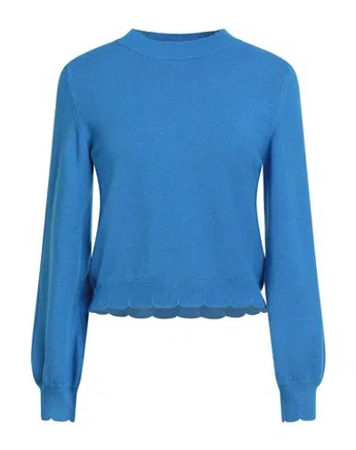 Haveone Woman Sweater Azure Size Onesize Viscose, Polyester, Polyamide
