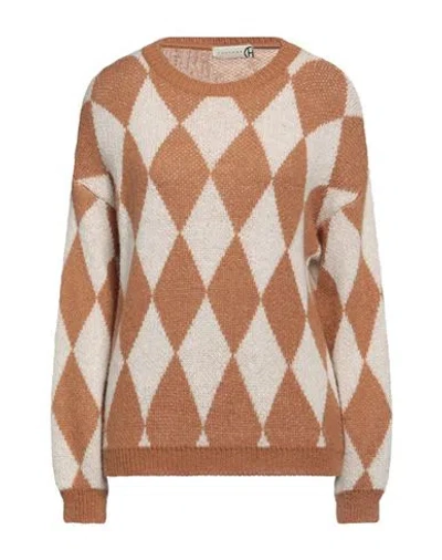 Haveone Woman Sweater Camel Size Onesize Acrylic, Polyamide, Wool, Mohair Wool In Beige