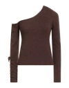 Haveone Woman Sweater Chocolate Brown Size Onesize Acrylic, Polyamide, Polyester, Wool, Viscose In Brown