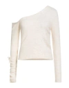 Haveone Woman Sweater Cream Size Onesize Acrylic, Polyamide, Polyester, Wool, Viscose In Neutral