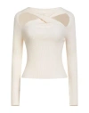 Haveone Woman Sweater Cream Size Onesize Viscose, Polyester, Polyamide In Neutral